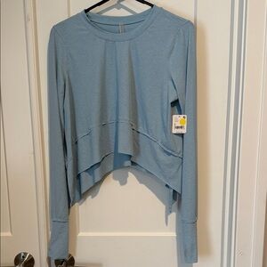 Women's Blue Long Sleeve Top